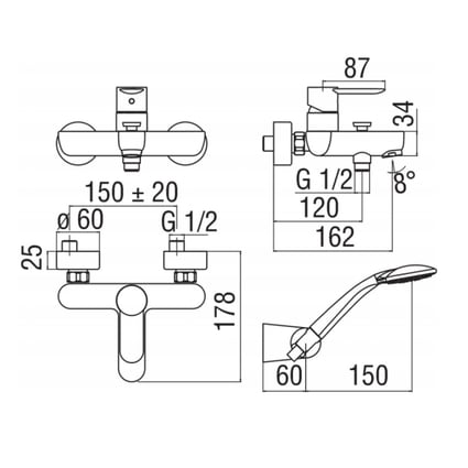 Μπαταρία λουτρού Sand SA99110CR